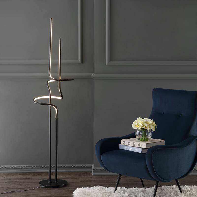 Ali Minimalist Dimmable Metal Integrated LED Floor Lamp, by JONATHAN Y
