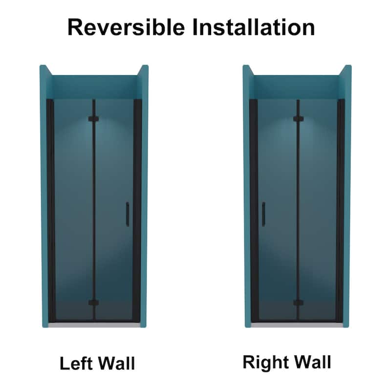 Bifold SemiFrameless Shower Door with Clear Glass On Sale Bed Bath