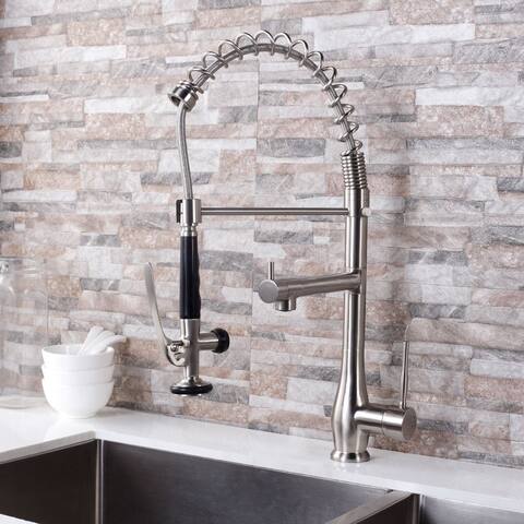 Commercial Pull Out Sprayer Single Handle Kitchen faucet