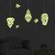 preview thumbnail 5 of 6, Walplus Glow in Dark Geometric Lamps Wall Sticker Modern Home Decor