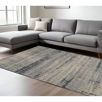 HomeRoots Abstract Casual Rectangle Area Rug - 138.00 in. x 102.00 in. x 0.28 in.