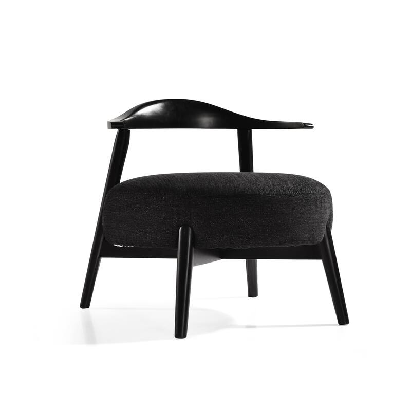 Black 27.5" Accent Chair with Foam Frame