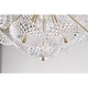 preview thumbnail 7 of 9, Nafli 18 Inch Texture Glass Brass Chandelier with 8 Light