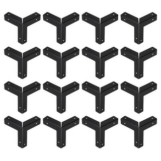 Metal Box Corner Protectors Edge Guard Protector 33 x 33 x 33mm - Black ...