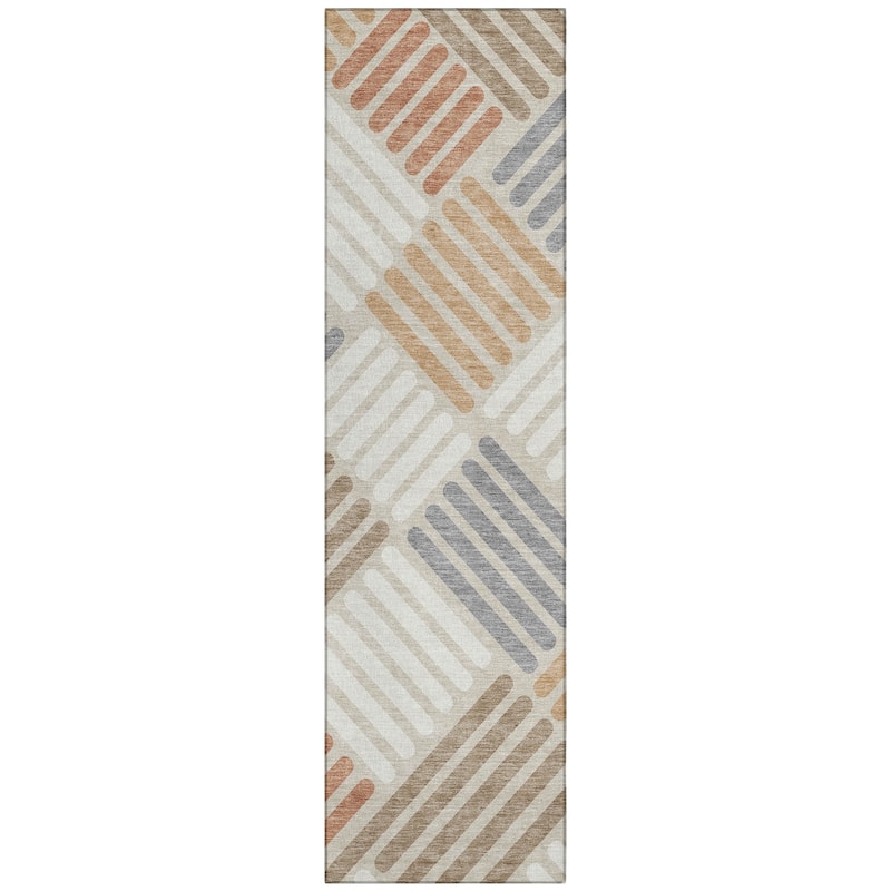 Machine Washable Indoor/ Outdoor Modern Weave Chantille Rug