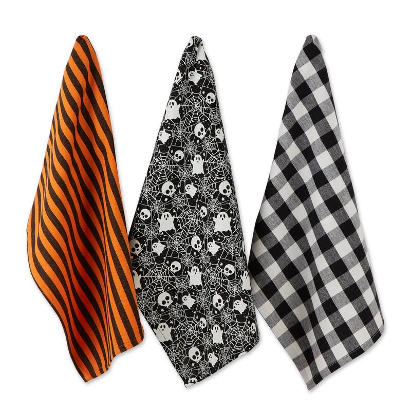DII Halloween Embellished Dishtowels Set of 3