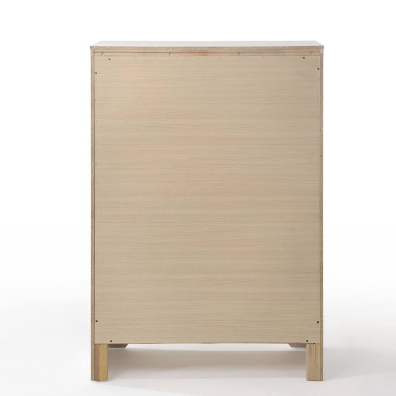 6 Drawers Chest, Wood White Storage Closet with Jewelry Drawer