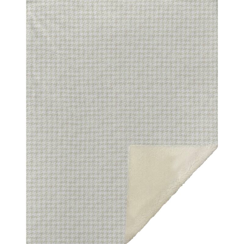 Premium Machine Washable ASB137 Modern Houndstooth Sherpa Throw Blanket