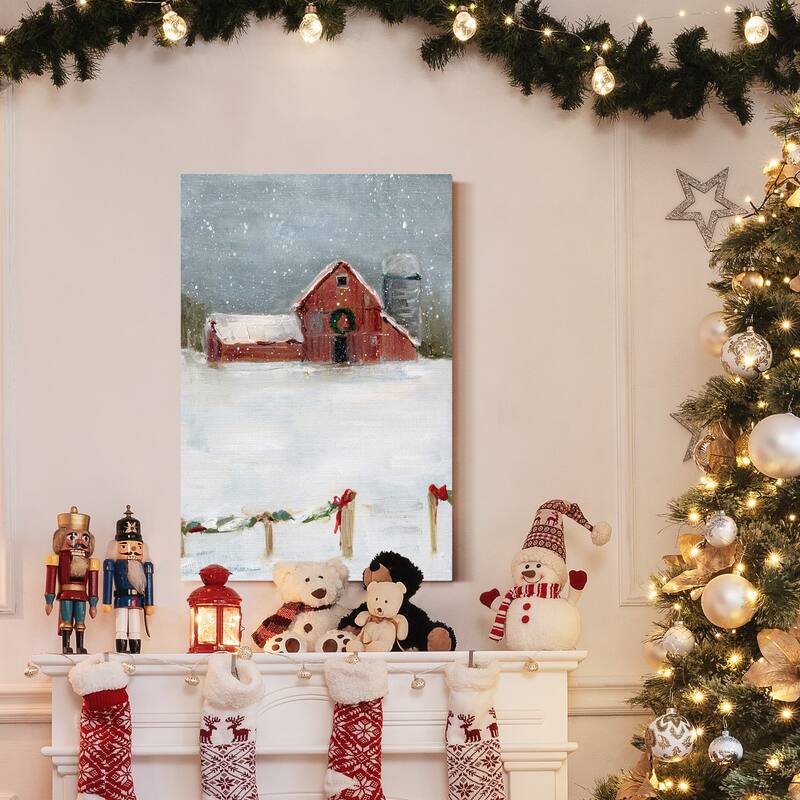 Christmas on the Farm II-Premium Gallery Wrapped Canvas - Ready to Hang