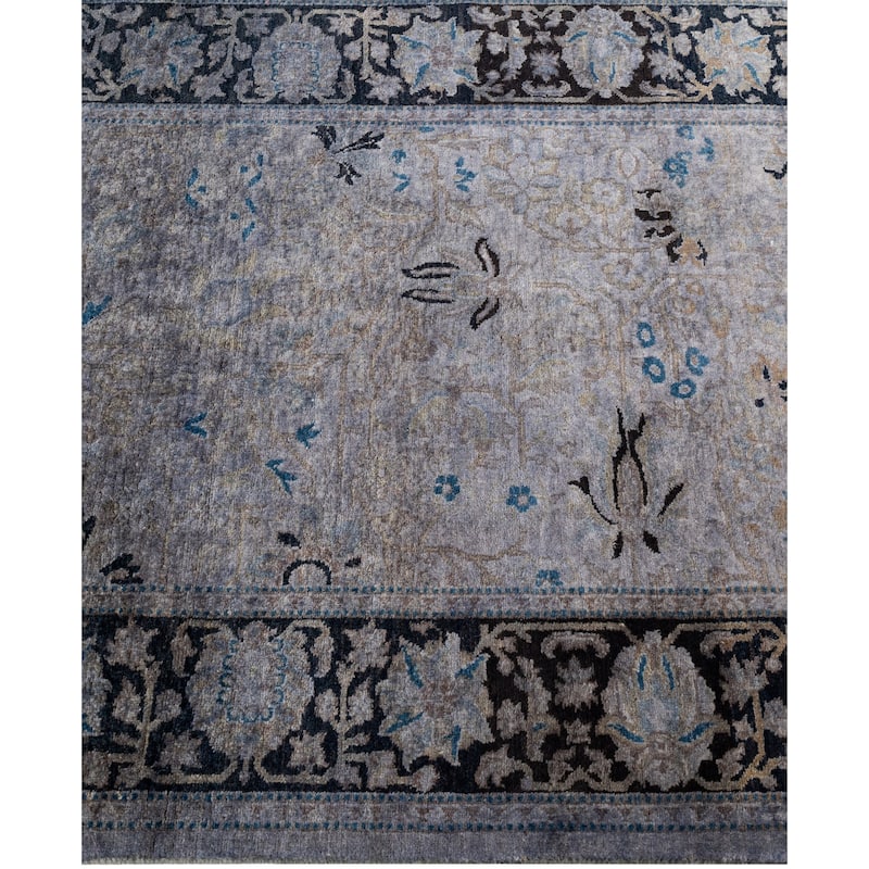 Overdyed One-of-a-Kind Hand-Knotted Area Rug - Gray - 2' 8" x 4' 10"