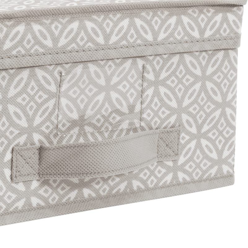 Simplify Boho Medium Storage Box in Grey - 11" x 12" x 6"