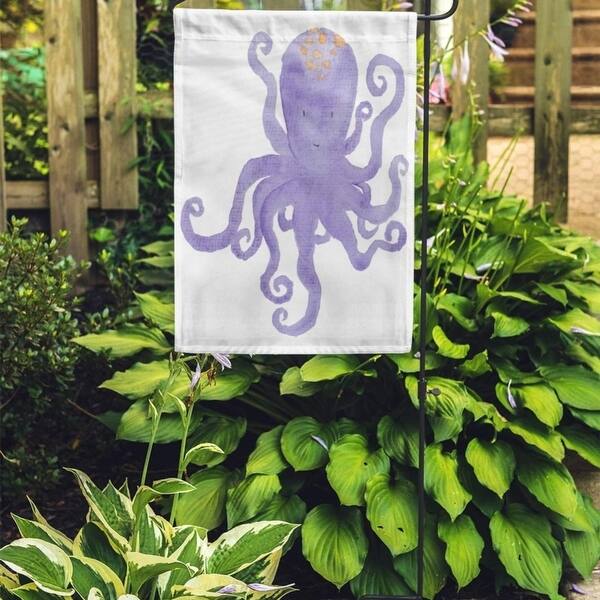 Colorful Octopus Watercolor Nautical Purple Adventure Aquarium Aquatic Baby Garden Flag Decorative Flag House Banner On Sale Overstock 31340728