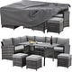 preview thumbnail 1 of 84, AECOJOY 7 Pieces Patio Furniture Set Outdoor Sectional Sofa Rattan Conversation Set Grey with Cover