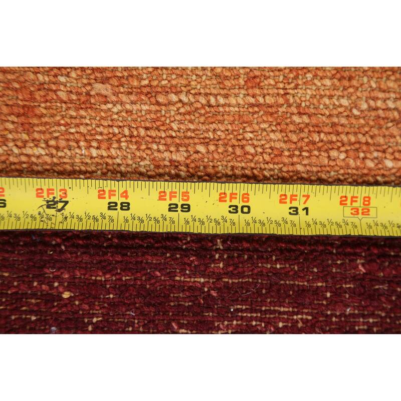 Contemporary Striped Gabbeh Kashkoli Area Rug Hand-knotted Wool Carpet - 3'2" x 5'2"