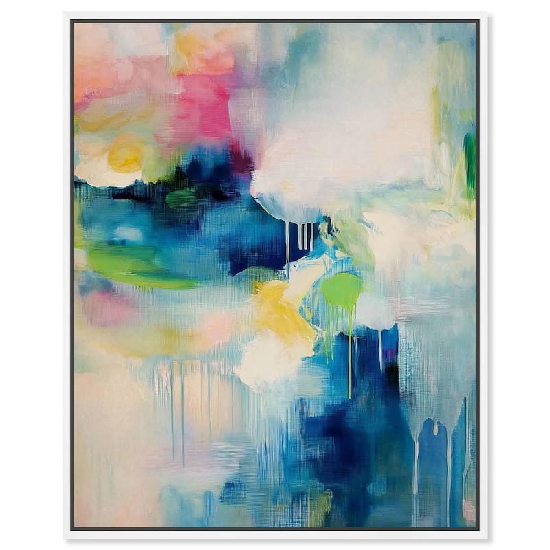 Prismatic Weeps Color III Canvas by Art Remedy - 30" x 36" - White
