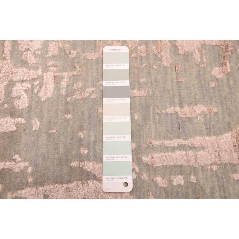 ECARPETGALLERY Hand-knotted Legacy Sage, Tan Silk, Wool Rug - 8'9 x 12'1