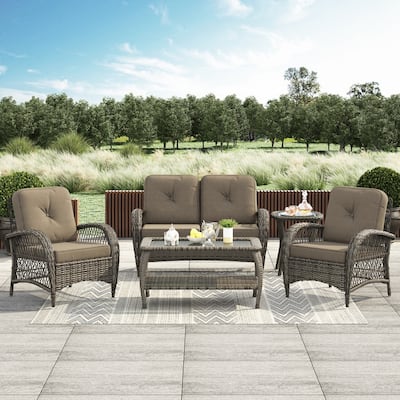 Corvus Padova 4-piece Wicker Patio Chat Set