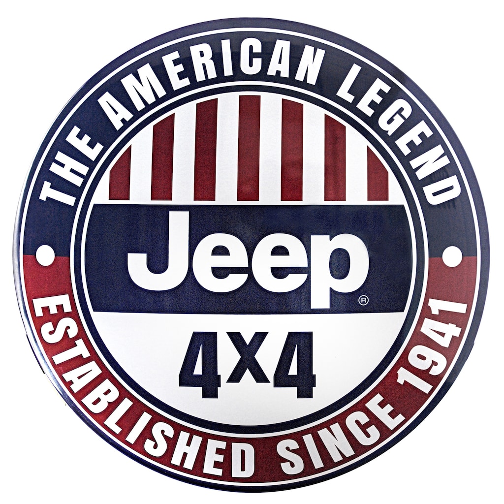American Art Decor Licensed Jeep 4 X 4 Hanging Metal Sign Wall Decor