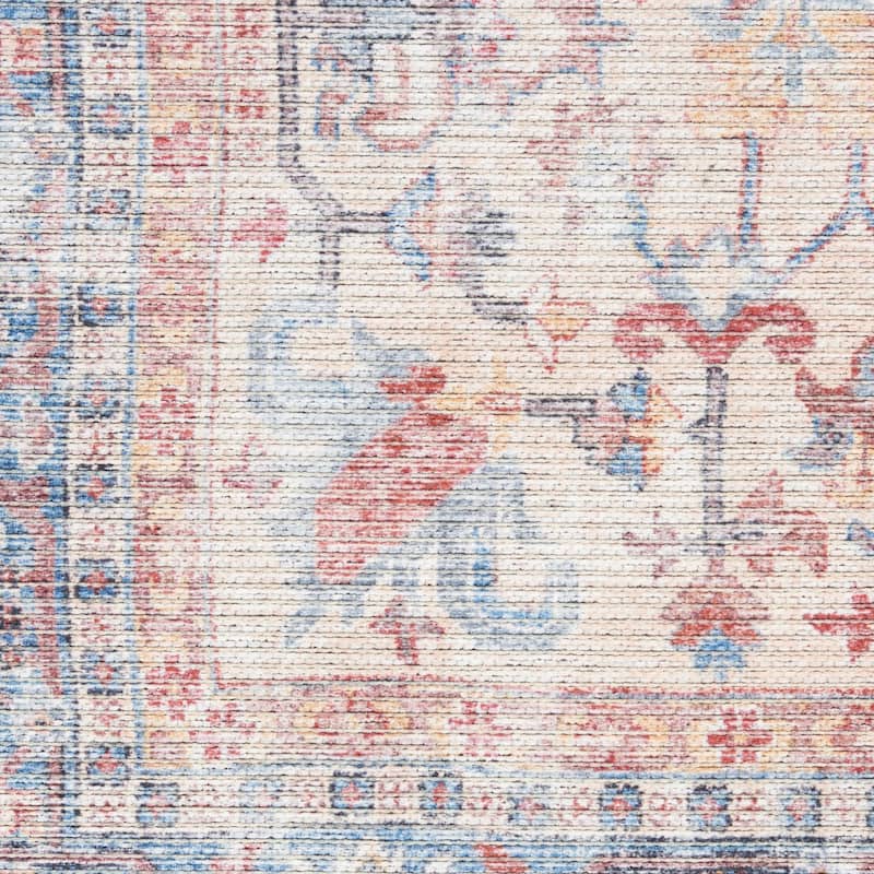 Rosot Power Loomed Distressed Floral Area Rug By HomeRoots - 9' x 12'