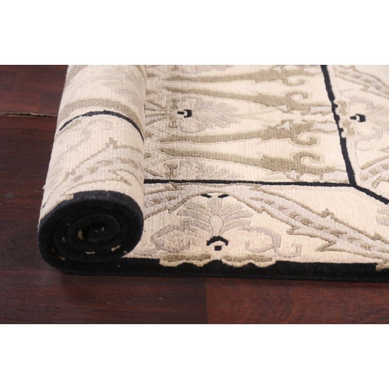 Vegetable Dye Oriental Nepalese Wool Area Rug Hand-knotted Carpet - 3'1" x 5'1"