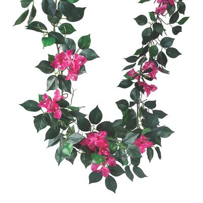 Pink Azalea Floral Garland, Home Decor, 1 Piece