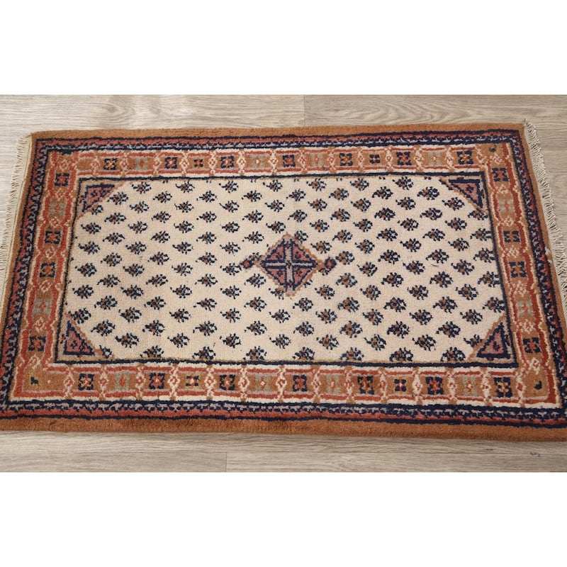 Paisley Botemir Oriental Boteh Area Rug Wool Handmade Carpet - 1'11" x 3'1"