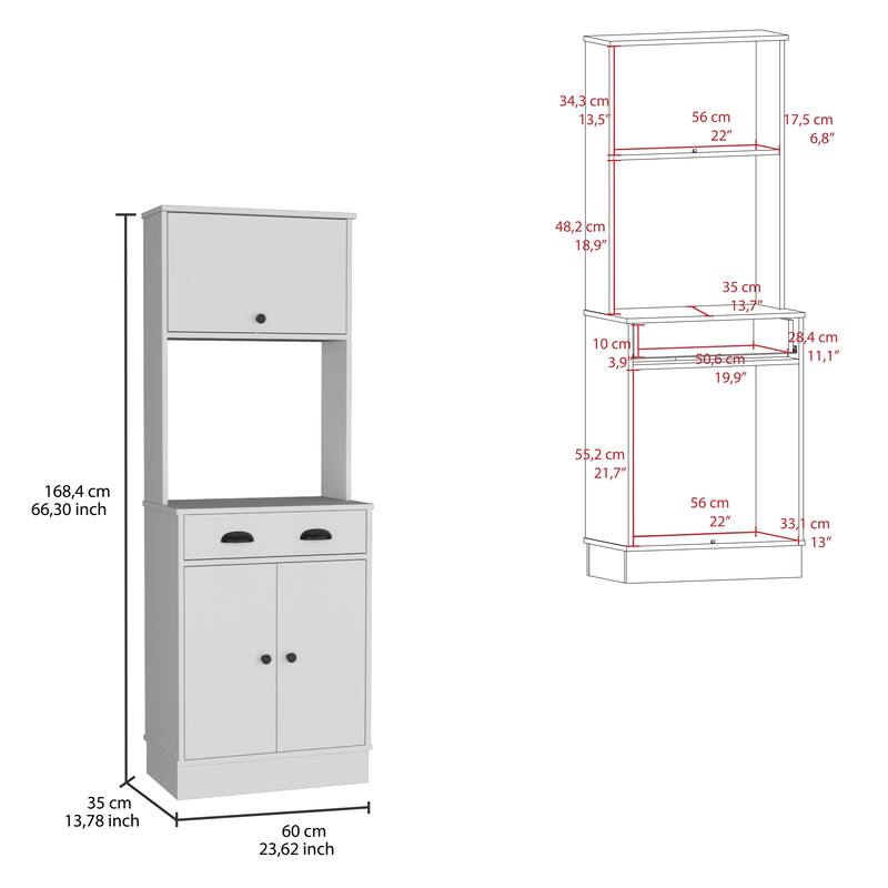 Kitchen Pantry with Drawer and 2 Cabinets for Kitchen