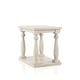 Tost Rustic White 26-inch Wood 1-Shelf Side Table by Furniture of ...