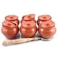 preview thumbnail 1 of 6, STP Goods Natural Clay Stoneware Ramekins w/ Oven Fork Set of 6