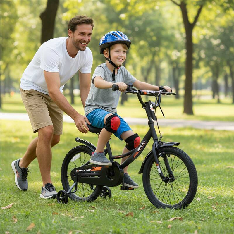Costway 14" Kids Bike with Removable Training Wheels Adjustable Seat & - See Details