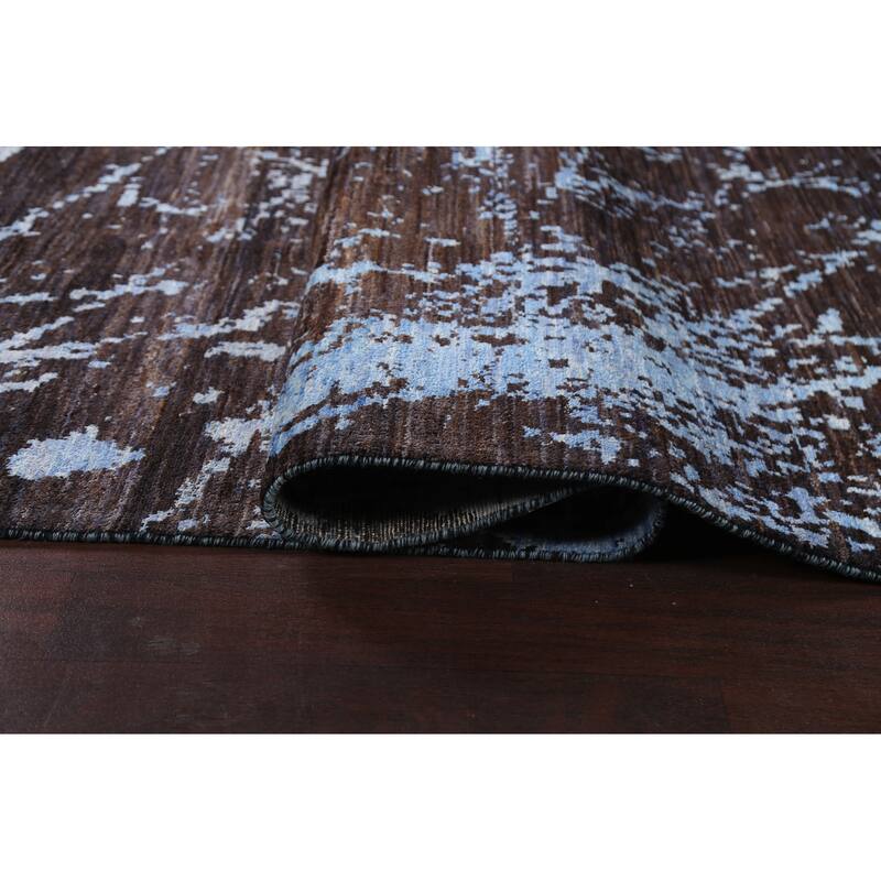 Vegetable Dye Abstract Oriental Living Room Area Rug Wool Hand-knotted - 8'11" x 11'10"