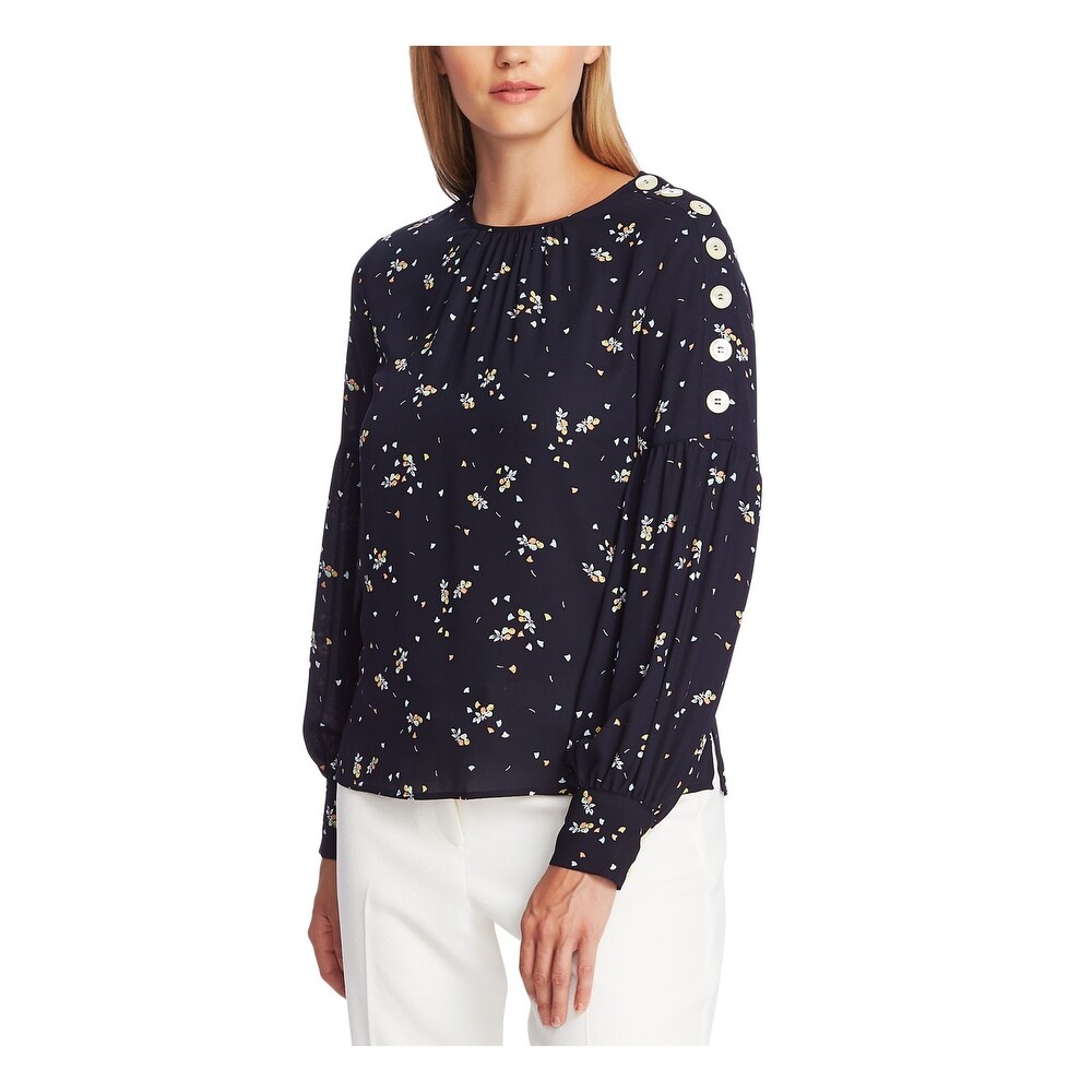 vince camuto mixed print top