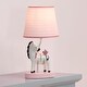 preview thumbnail 6 of 5, Lambs & Ivy Jazzy Jungle Zebra White/Peach Nursery Lamp with Shade & Bulb