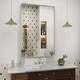 preview thumbnail 90 of 192, KIOTEE Modern Metal Frame Wall Mounted Bathroom Vanity Mirror with 5-year warranty 36x24 - Silver