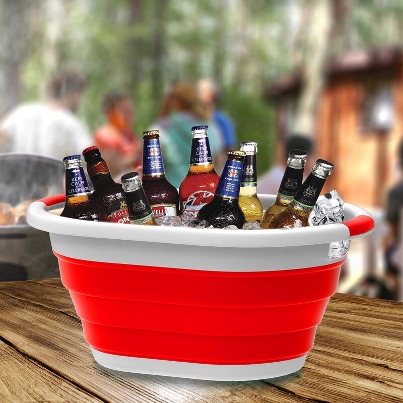Collapsible Basket - Space-Saving Multipurpose Pop-up Handbasket by Lavish Home - 24.25 x 17.5 x 11