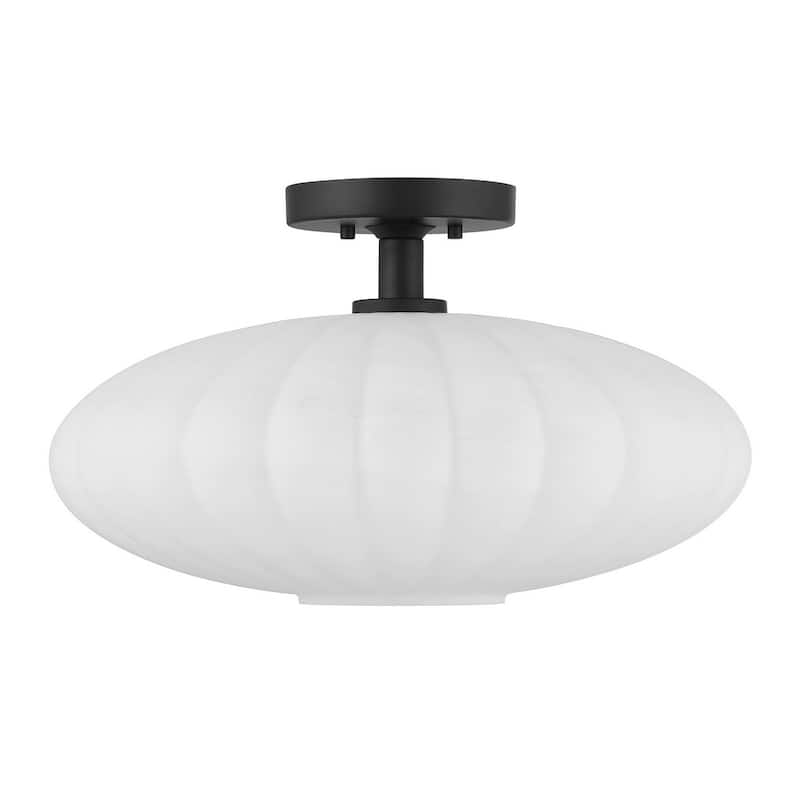 1-Light Ceiling Light By Trade Winds - Matte Black