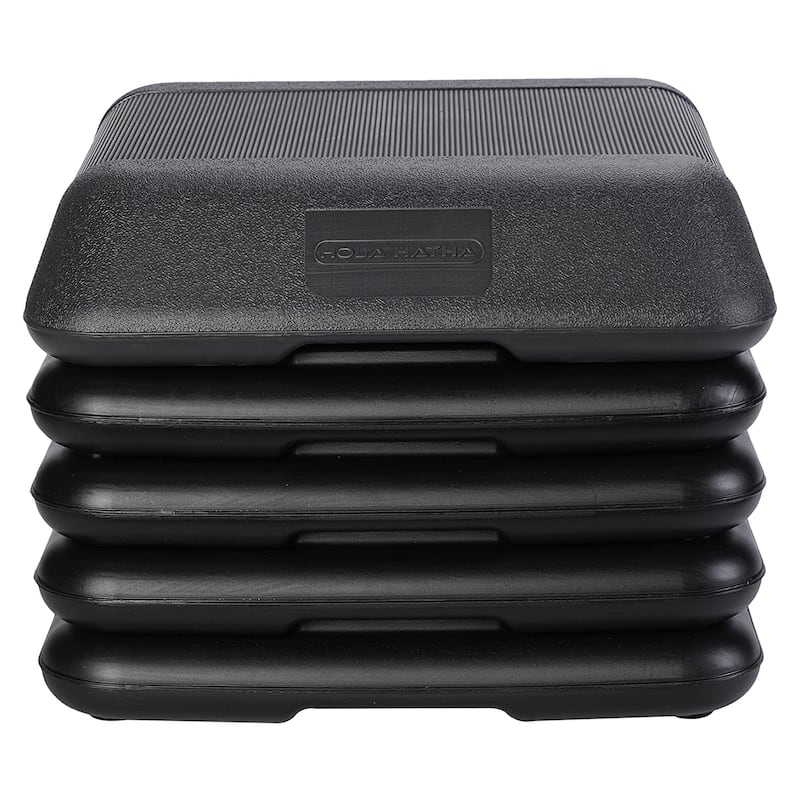 HolaHatha Aerobic High Step Platform, Home Gym Fitness Equipment with Risers - 29