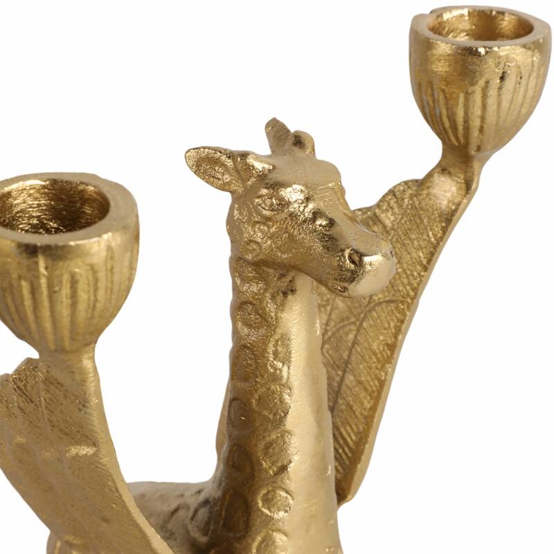 Metal Giraffe with Wings Taper Candle Holder - Gold, 6 in. - 7.0"