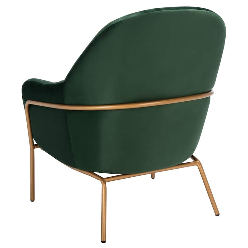 SAFAVIEH Yukiko Glam Velvet Accent Chair - 26.3" W x 31.8" L x 34" H - 26Wx32Dx34H