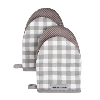 KitchenAid Gingham Mini Oven Mitt 2-Pack Set - 5.5"x8"