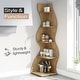 preview thumbnail 26 of 55, Corner Shelf Bookcase Bookshelf with Unique Shape for Living Room, Home Office