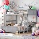 preview thumbnail 15 of 26, Full over Full Bunk Bed With Desk,Solid Construction for Bedroom
