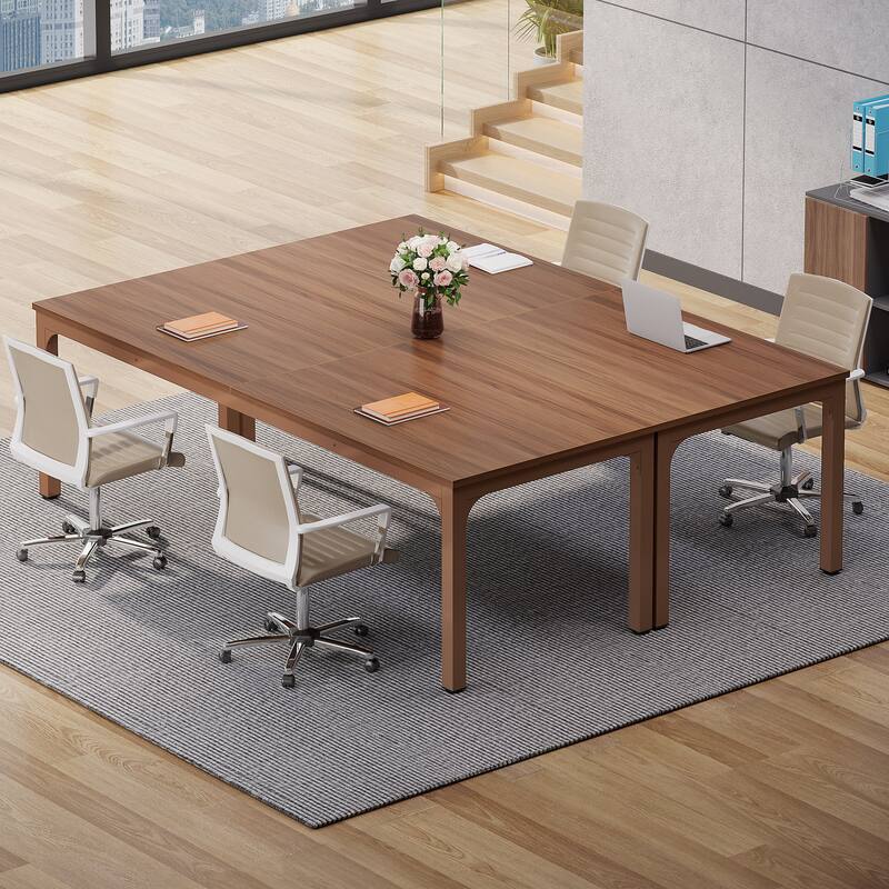 78.74" Large Rectangle Conference Table, Office Meeting/Seminar/Business Table Desk for Office Boardroom & Meeting Room