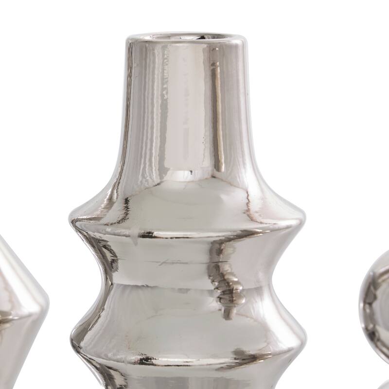Ceramic Bubble Inspired Abstract Vase with Varying Shapes (Set of 3)