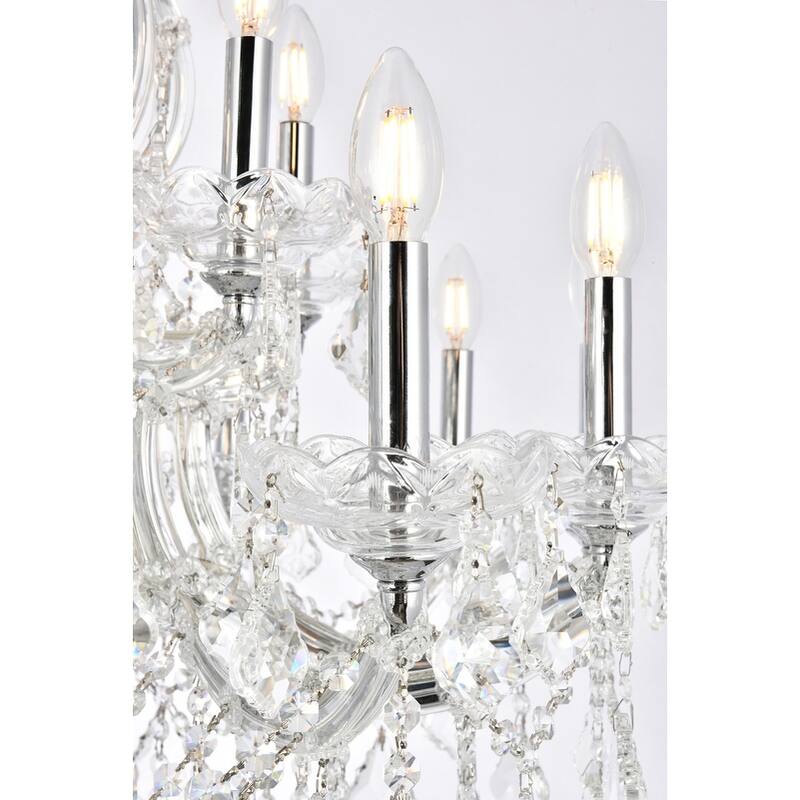Fleur Illumination Collection Chandelier D:30in H:28in Lt:19 Chrome Finish