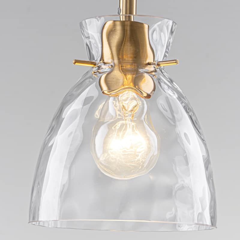 1/3/5-Light Modern Minimalist Clear Glass Pendant Light for Dining Room