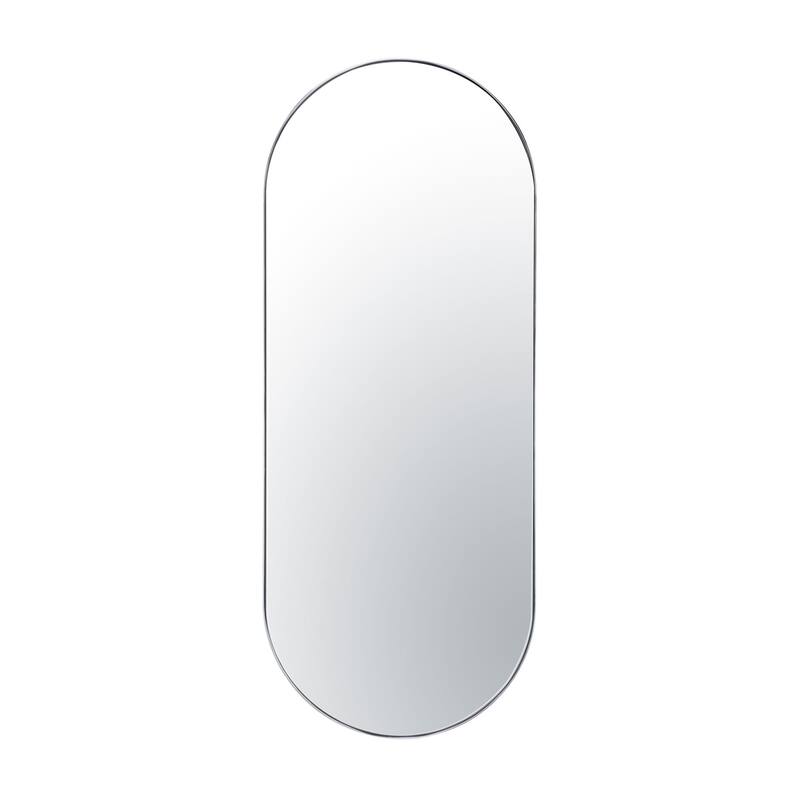 Capsule 24x60 Modern Oval Mirror - Chrome