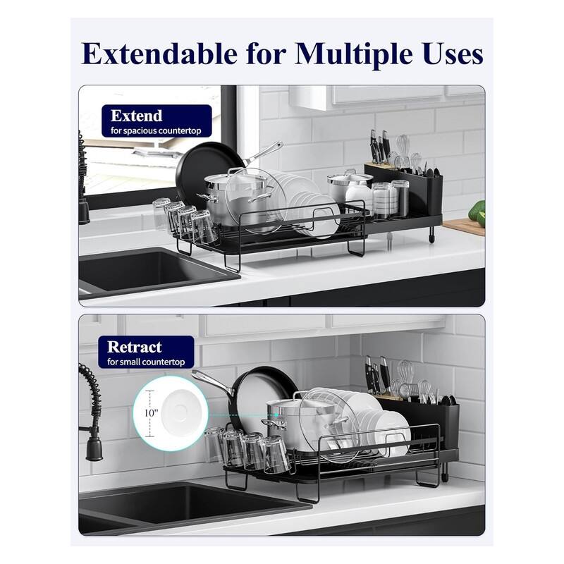Large Dish Drying Rack - Extendable Dish Rack