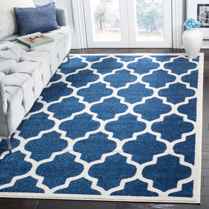 SAFAVIEH Amherst Machi Modern Rug - 6' x 9' - Navy/Beige