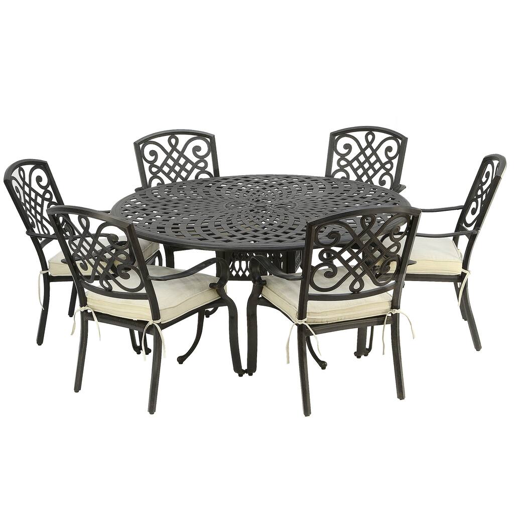 Windsor Collection 7-Piece All-Weather Dining Set - 60 in